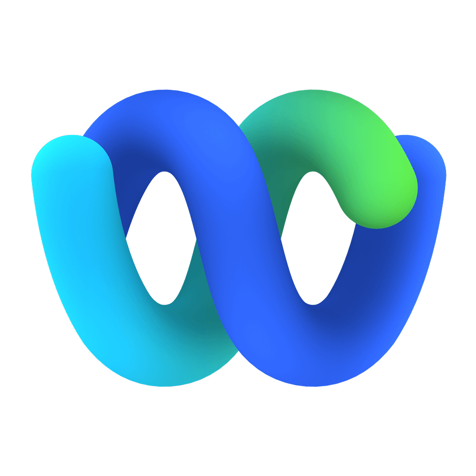 3D intertwined loop symbol with gradient colors transitioning from blue to green on a black background.